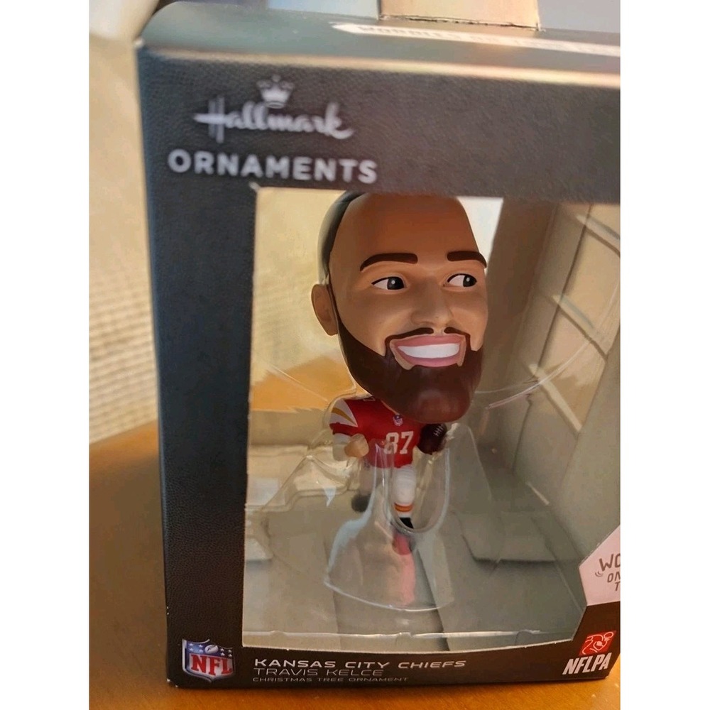 NEW Hallmark Wobbles Ornament Travis Kelce #87 Kansas City Chiefs NFLPA - Picture 3 of 12
